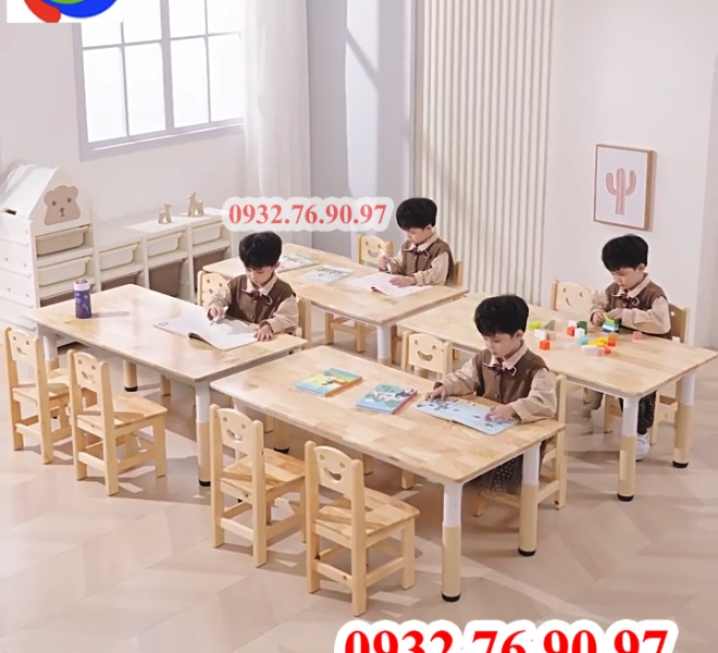 Bàn Ghế Gỗ Của Bé | Châu Đại Á