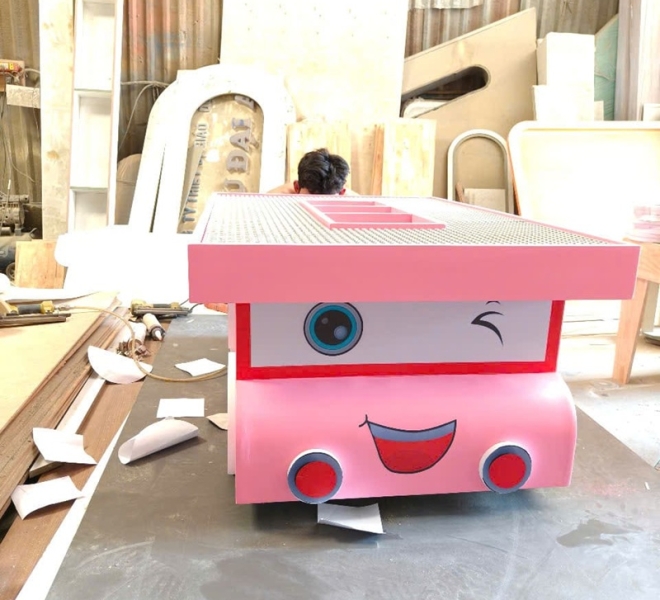 Bàn LEGO Ô Tô Cho Khu Vui Chơi Trẻ Em | Châu Đại Á Sản Xuất