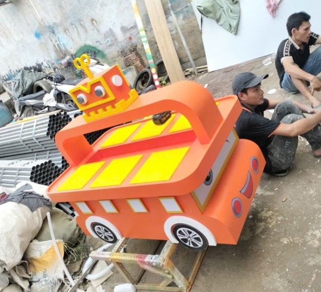 Bàn LEGO Ô Tô Cho Khu Vui Chơi Trẻ Em | Châu Đại Á Sản Xuất